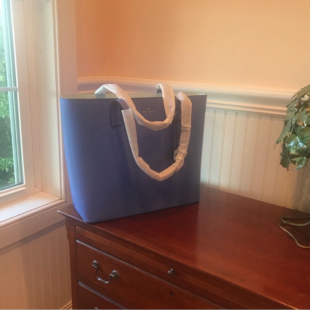 Kate Spade Blue Tote Bag with Modern Design - Picture 3 of 6